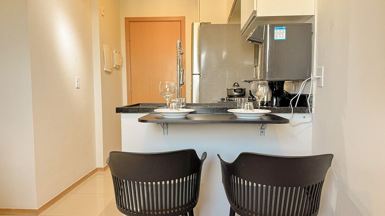 Apto de 1 quarto com piscina, próximo ao metrô